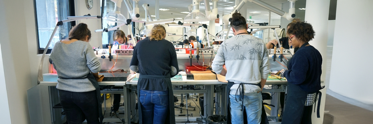 © CTC Stagiaires en formation sur la plateforme maroquinerie de CTC